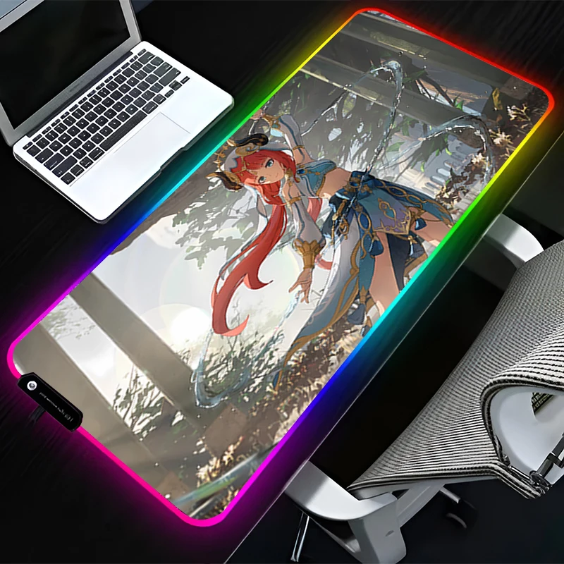 RGB LED Mouse Pad G-genshin Impact Nilou Non Slip Gaming Mats PC Accessories Desk Mat Rubber Mousepad Extended Pad Keyboard Pad
RGB LED Mouse Pad G-genshin Impact Nilou Non Slip Gaming Mats PC Accessories Desk Mat Rubber Mousepad Extended Pad Keyboard Pad
