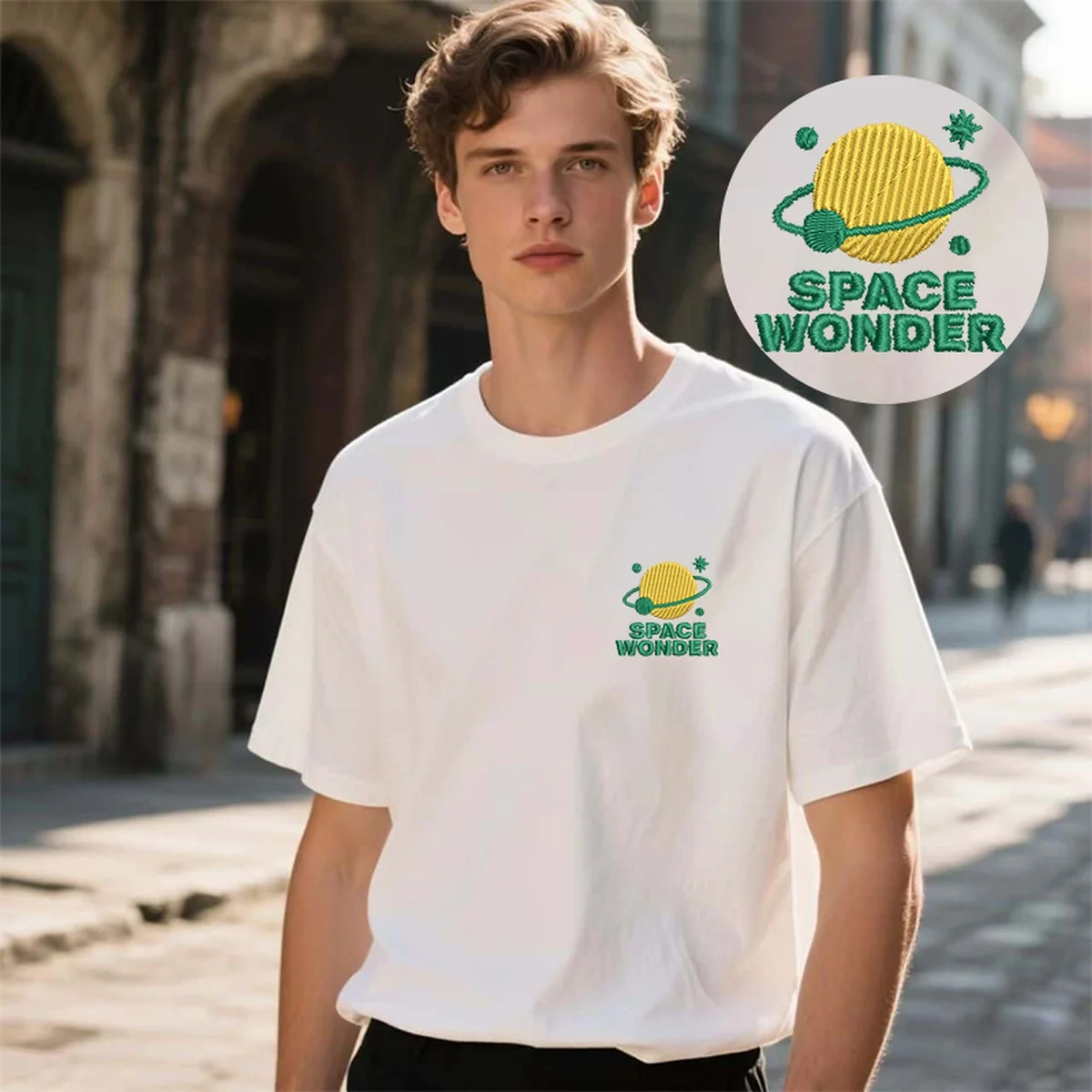 Galactic Wonder Men & Women Embroidered Cotton T-Shirt – Cool Top Tees with Luxury Embroidery for Everyday Wear
Galactic Wonder Men & Women Embroidered Cotton T-Shirt – Cool Top Tees with Luxury Embroidery for Everyday Wear