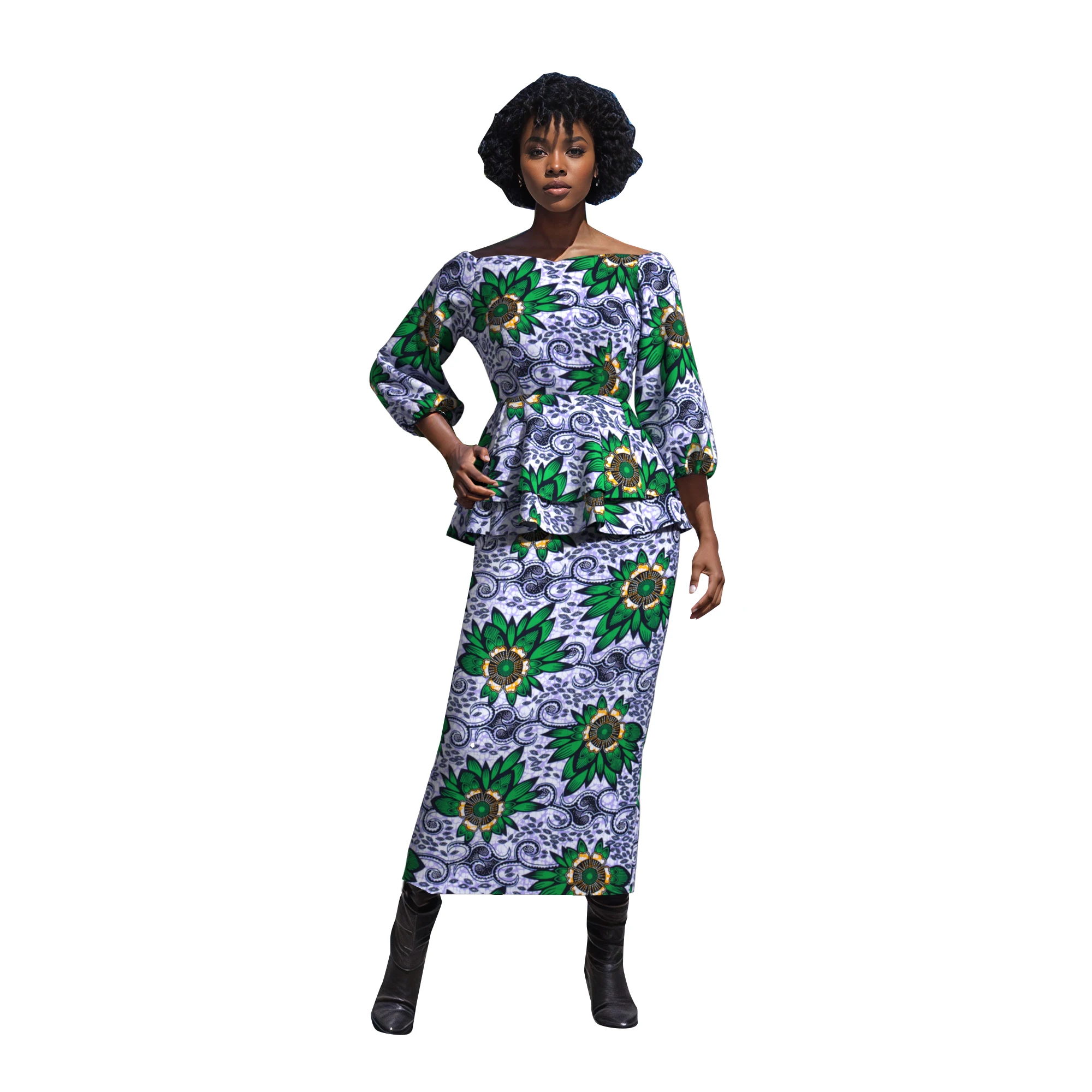 Traditional African Clothing 2 Piece Set Women Clothes 3/4 Sleeve Maxi Dress Dashiki African Print Skirt Set Ankara WY10504
Traditional African Clothing 2 Piece Set Women Clothes 3/4 Sleeve Maxi Dress Dashiki African Print Skirt Set Ankara WY10504