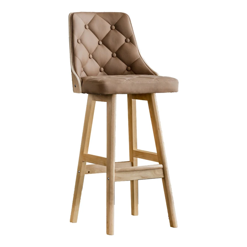 Bar chair Modern simple solid wood high stool Creative bar chair Front desk high foot light luxury bar stool
Bar chair Modern simple solid wood high stool Creative bar chair Front desk high foot light luxury bar stool