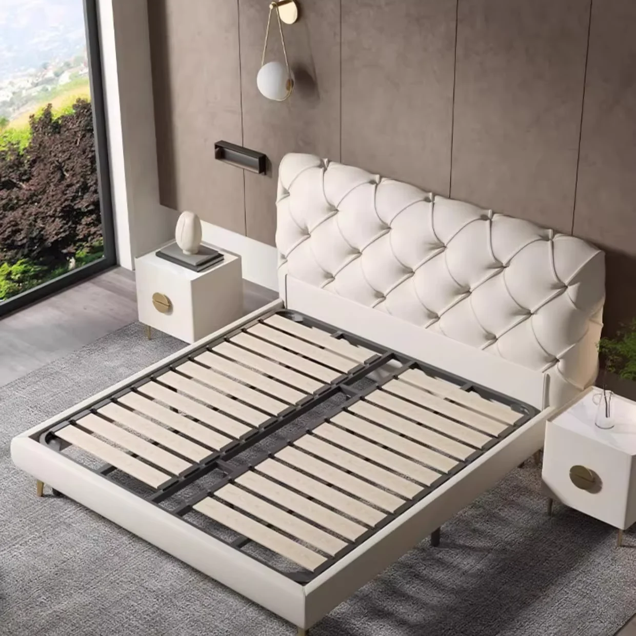 fx-High Quality Light Luxury Double King Bed Hotel Leather Art Bed with Adjustable Feature for Master Bedroom#
fx-High Quality Light Luxury Double King Bed Hotel Leather Art Bed with Adjustable Feature for Master Bedroom#