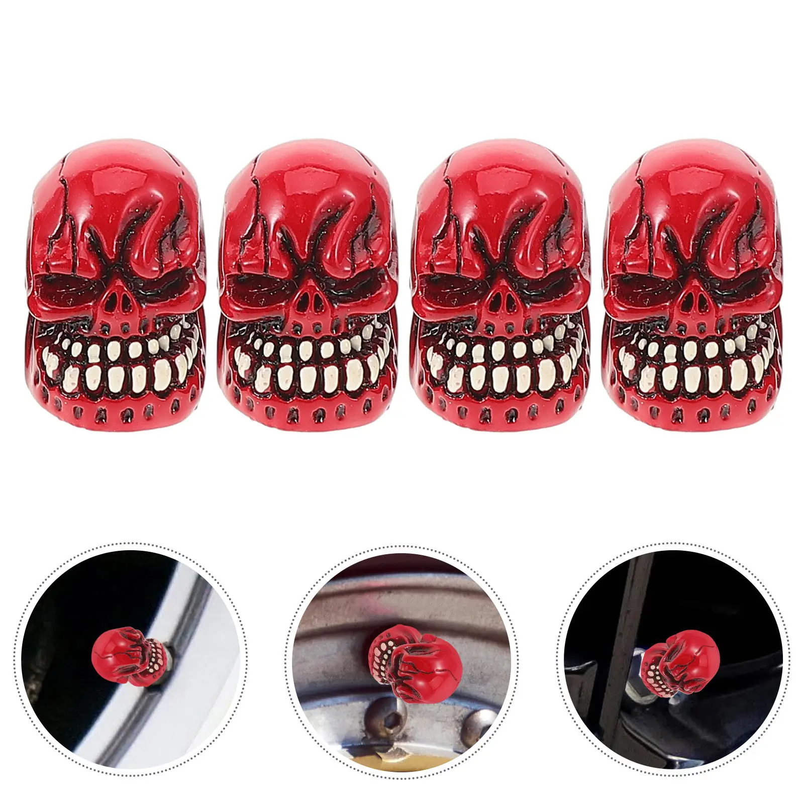 4Pcs Skull Tire Valve Caps Resin Universal Valve Stem Caps Car Motorcycle Air Tyre Accessories Decorative Stem Cap
4Pcs Skull Tire Valve Caps Resin Universal Valve Stem Caps Car Motorcycle Air Tyre Accessories Decorative Stem Cap