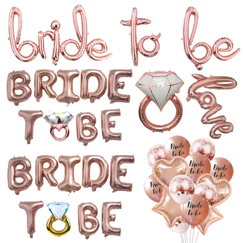 Bride To Be Letter Foil Balloons Wedding Decoration Diamond Ring Balloon Nen Night Bridal Shower Bachelorette Party Supplies
Bride To Be Letter Foil Balloons Wedding Decoration Diamond Ring Balloon Nen Night Bridal Shower Bachelorette Party Supplies
