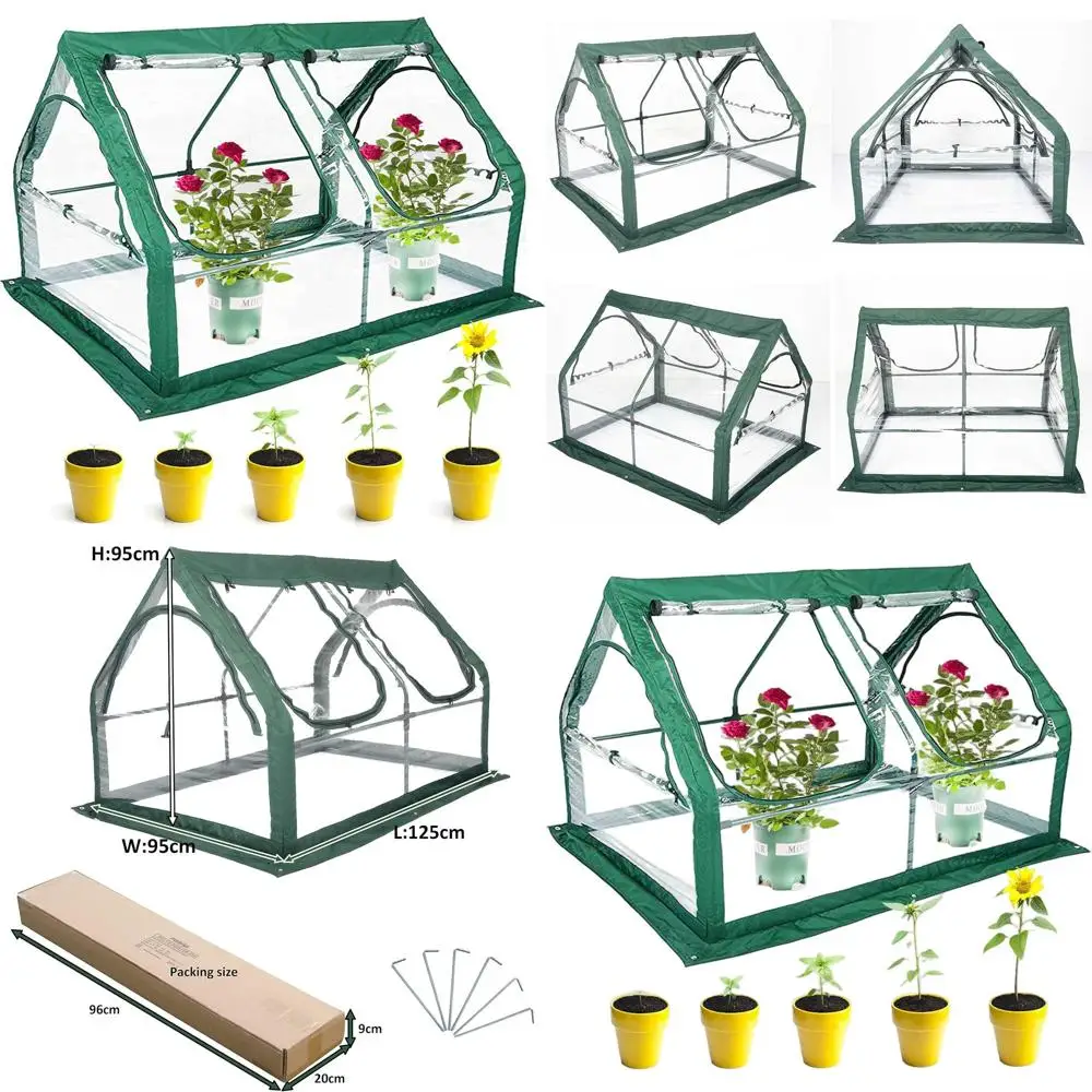 Быстросборная портативная теплица: грядка для овощей с ПВХ-покрытием для защиты от солнца, холода, инея, птиц и насекомых
Быстросборная портативная теплица: грядка для овощей с ПВХ-покрытием для защиты от солнца, холода, инея, птиц и насекомых