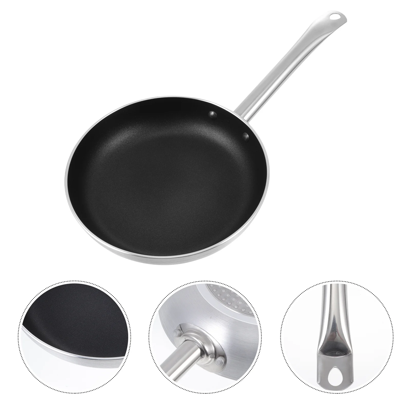 1 pc Aluminum Alloy Frying Pan Non-Stick Heavy Duty Thickened Kitchen Cookware For Steak Pancake Home Restaurant Use
1 pc Aluminum Alloy Frying Pan Non-Stick Heavy Duty Thickened Kitchen Cookware For Steak Pancake Home Restaurant Use