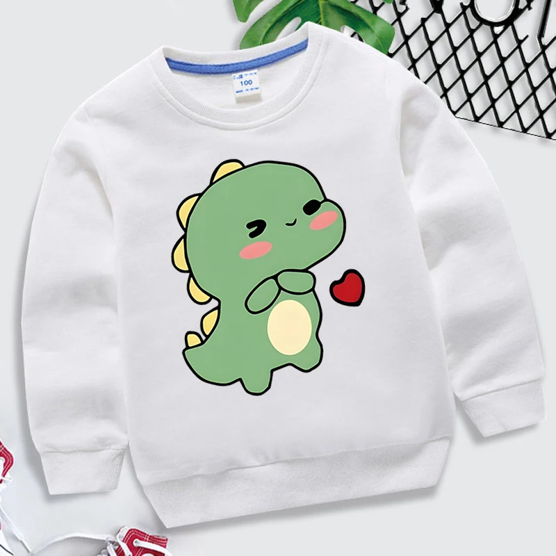 Dinosaur Heart Print Crew Neck Sweatshirts For Girls Hoodless Sweatshirts Autumn Long Sleeves Tops Kids Casual Pullovers
Dinosaur Heart Print Crew Neck Sweatshirts For Girls Hoodless Sweatshirts Autumn Long Sleeves Tops Kids Casual Pullovers