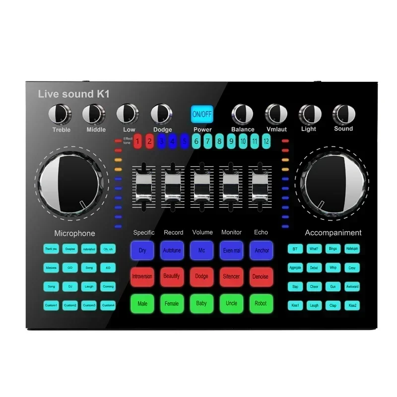 K1 Live Sound Card Portable Internet Celebrity Live Broadcast Special Sound Equipment Universal for Music Recording Karaoke Sing
K1 Live Sound Card Portable Internet Celebrity Live Broadcast Special Sound Equipment Universal for Music Recording Karaoke Sing