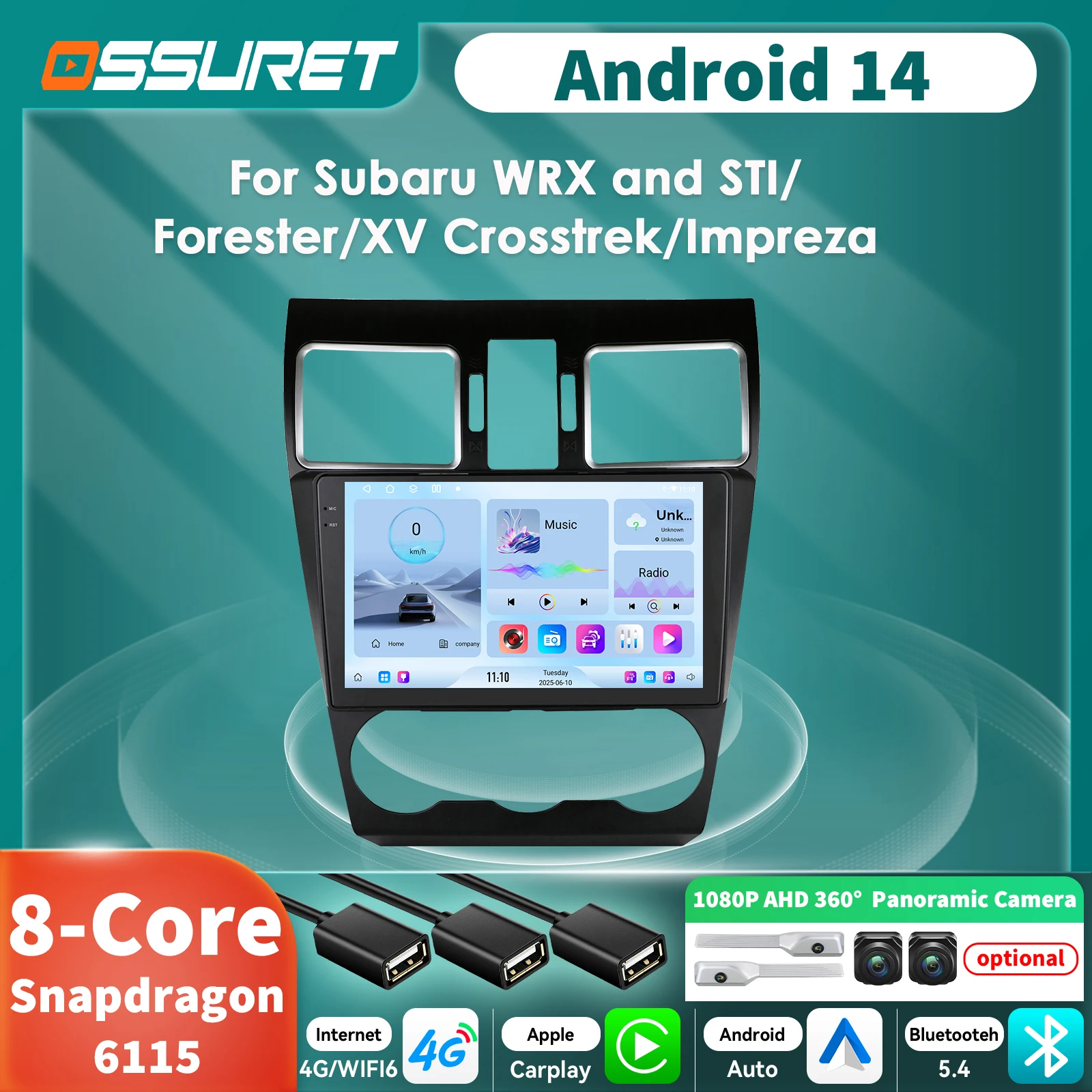 Автомобильная радиостанция Snapdragon 8 ядер Android 14 для Subaru Impreza Forester 2016-2018 WRX STI XV Crosstek GPS Carplay 2din мультимедиа
Автомобильная радиостанция Snapdragon 8 ядер Android 14 для Subaru Impreza Forester 2016-2018 WRX STI XV Crosstek GPS Carplay 2din мультимедиа