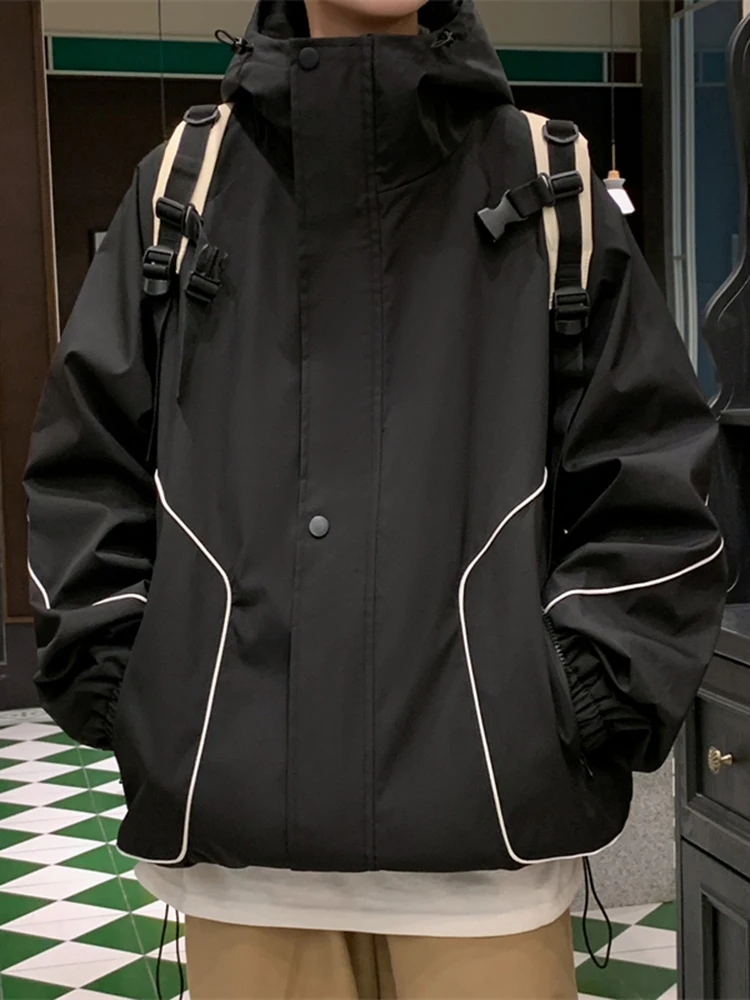 Мужская молодежная уличная водонепроницаемая куртка на весну-осень, новая, свободного кроя, с капюшоном, ветрозащитная, на молнии, повседневная верхняя одежда
Мужская молодежная уличная водонепроницаемая куртка на весну-осень, новая, свободного кроя, с капюшоном, ветрозащитная, на молнии, повседневная верхняя одежда
