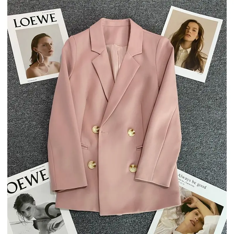 Y2K Suit Jacket Women 2025Spring Autumn New Fashion Double-breasted Top All-match Office Blazers Coats Lady Retro Luxury Outwear
Y2K Suit Jacket Women 2025Spring Autumn New Fashion Double-breasted Top All-match Office Blazers Coats Lady Retro Luxury Outwear