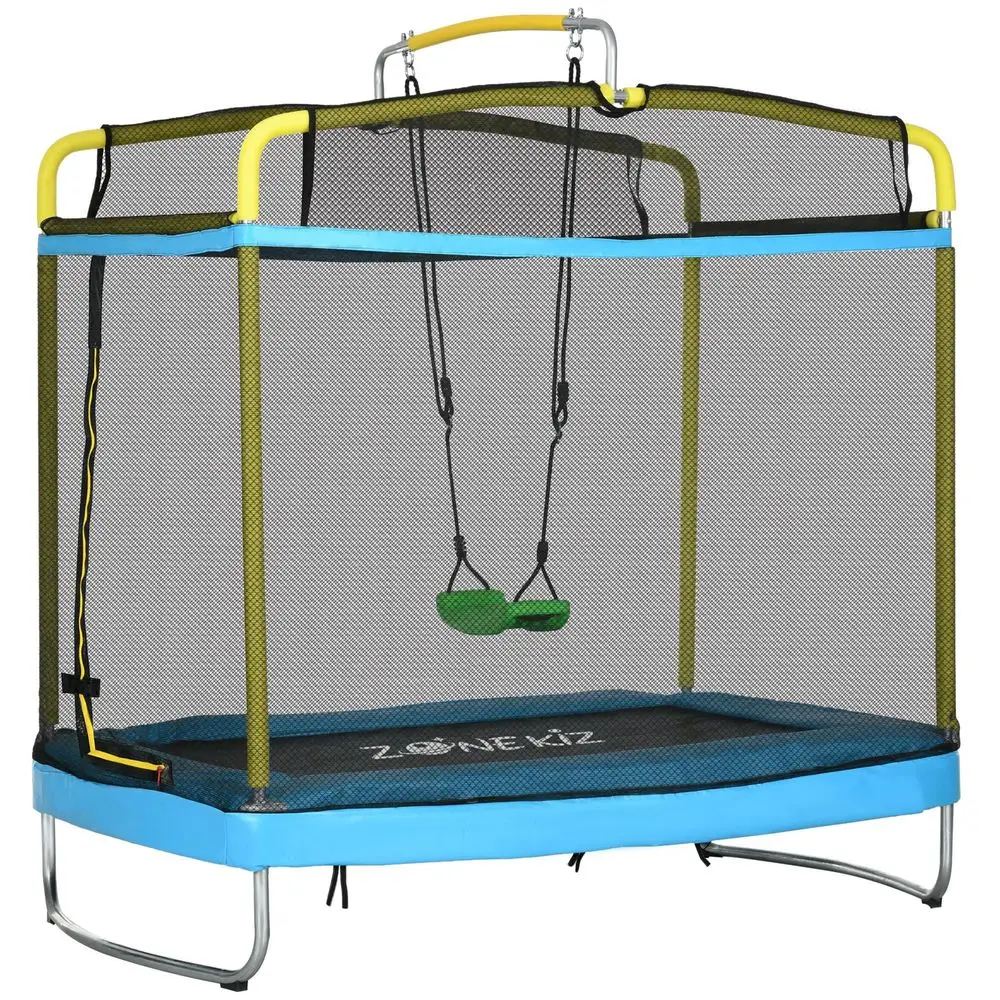 Trampoline for Kids, 6.9 Kids Trampoline with Enclosure, 3 in 1 Toddler Trampoline with Swing, Gymnastics Bar, for Indoor Outdo
Trampoline for Kids, 6.9 Kids Trampoline with Enclosure, 3 in 1 Toddler Trampoline with Swing, Gymnastics Bar, for Indoor Outdo