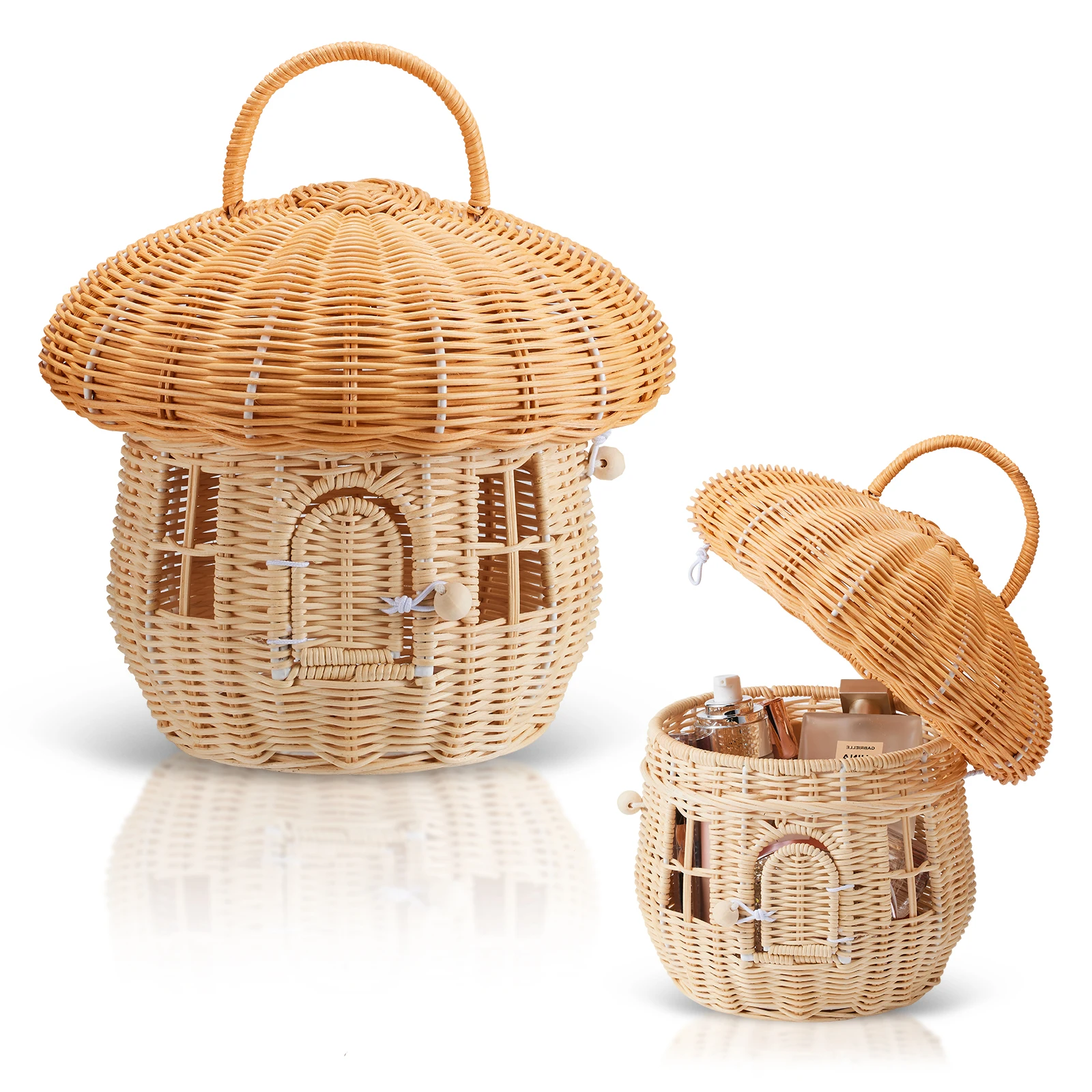 Handcrafted Rattan Mushroom-Shaped Storage Basket for Outdoor, Kids, Decor, Photography Props
Handcrafted Rattan Mushroom-Shaped Storage Basket for Outdoor, Kids, Decor, Photography Props