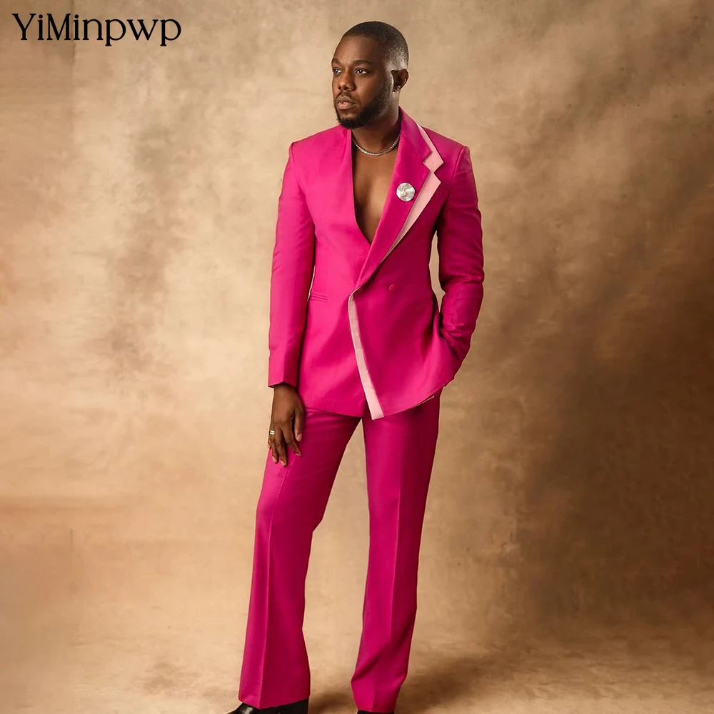 Fushcia Men's Suit 2Pcs Set Single Breasted Business Suit Satin Design Office Formal Suit for Party Wedding Suit XS-5XL
Fushcia Men's Suit 2Pcs Set Single Breasted Business Suit Satin Design Office Formal Suit for Party Wedding Suit XS-5XL