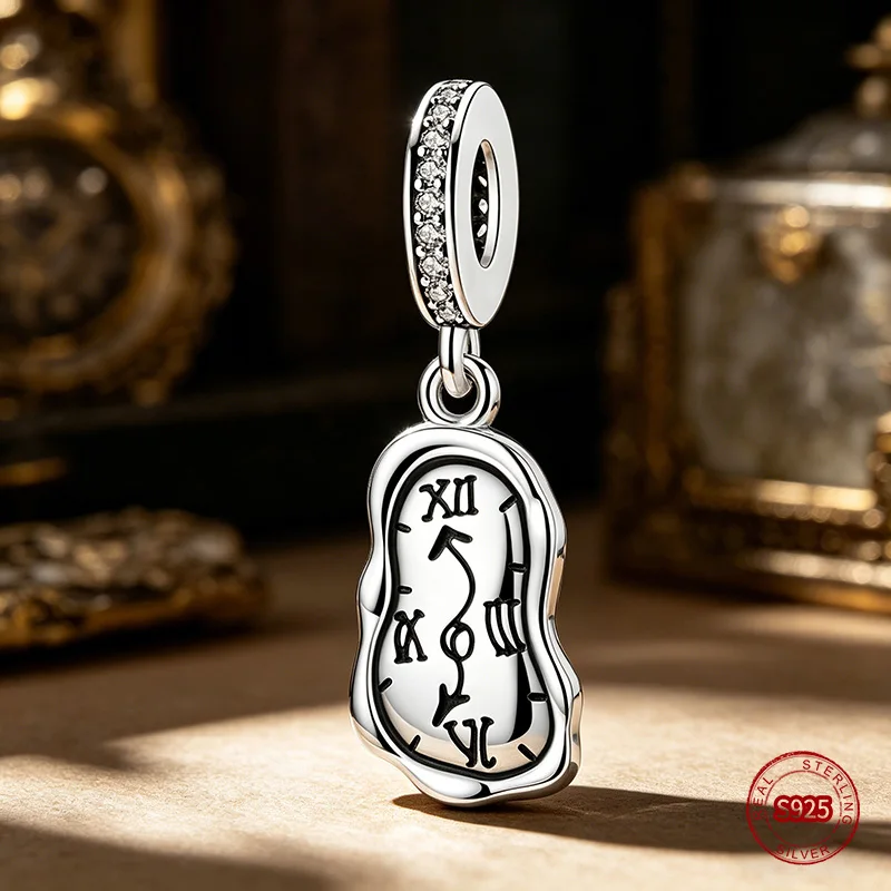 Ahthen 925 Sterling Silver Beads Liquid Clock Dangle Charm fit Snake Chain Bracelets or Necklaces Women DIY Jewelry Making
Ahthen 925 Sterling Silver Beads Liquid Clock Dangle Charm fit Snake Chain Bracelets or Necklaces Women DIY Jewelry Making