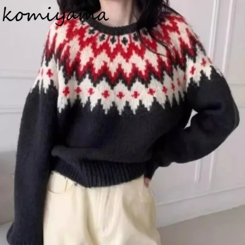 Hit Color Jacquard Ropa Mujer 2025 Woman Sweater O-neck Long Sleeve Outerwears Soft Pullovers Autumn Winter Clothes Women
Hit Color Jacquard Ropa Mujer 2025 Woman Sweater O-neck Long Sleeve Outerwears Soft Pullovers Autumn Winter Clothes Women