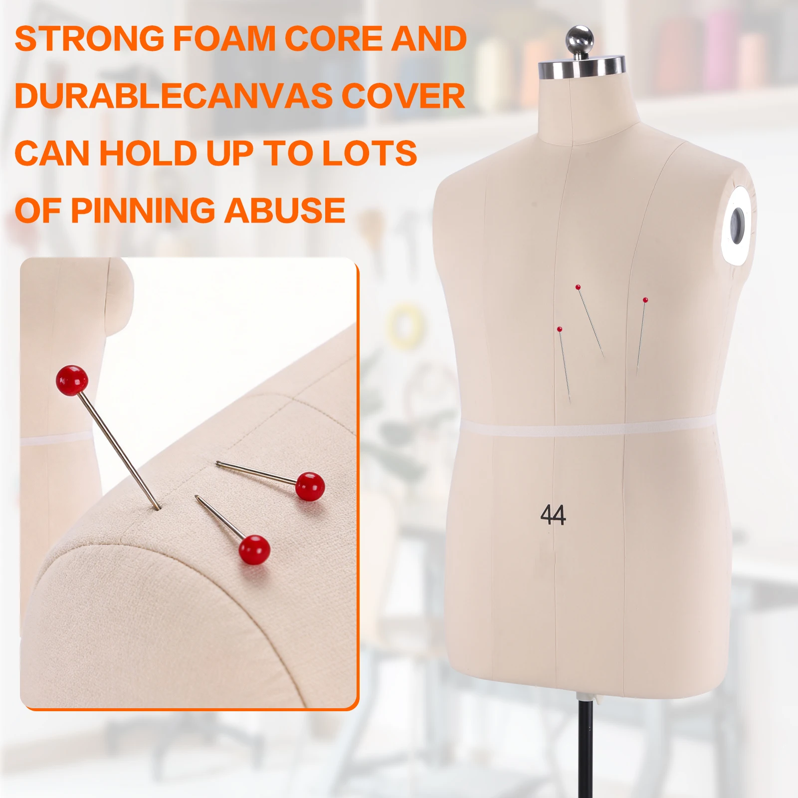 Pinnable Dressmaker Dummy with Stand Height Adjustable Pinnable Mannequin Body Torso Easy Assembly with Wheels for Tailoring
Pinnable Dressmaker Dummy with Stand Height Adjustable Pinnable Mannequin Body Torso Easy Assembly with Wheels for Tailoring