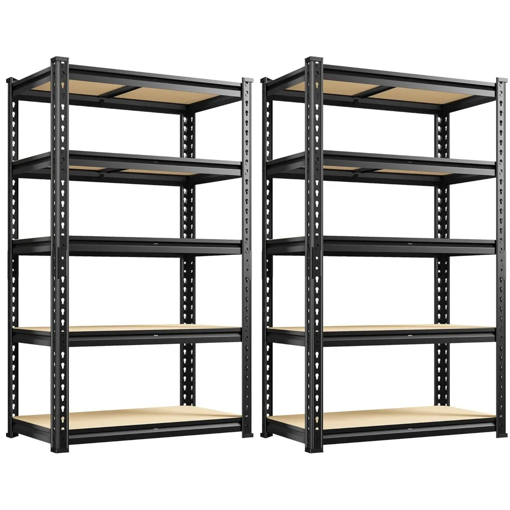 Set of 2 Storage Shelves 5 Tier Garage Shelving Heavy Duty Metal Shelving 2000LBS Garage Shelves Adjustable Metal, Customized
Set of 2 Storage Shelves 5 Tier Garage Shelving Heavy Duty Metal Shelving 2000LBS Garage Shelves Adjustable Metal, Customized