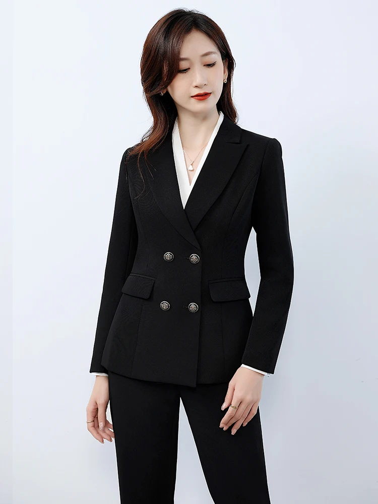 Профессиональный женский костюм для осени, новая коллекция, деловой стиль, одежда для работы, формальный наряд для собеседования, для студенток, из полиэстера, с длинными рукавами
Профессиональный женский костюм для осени, новая коллекция, деловой стиль, одежда для работы, формальный наряд для собеседования, для студенток, из полиэстера, с длинными рукавами