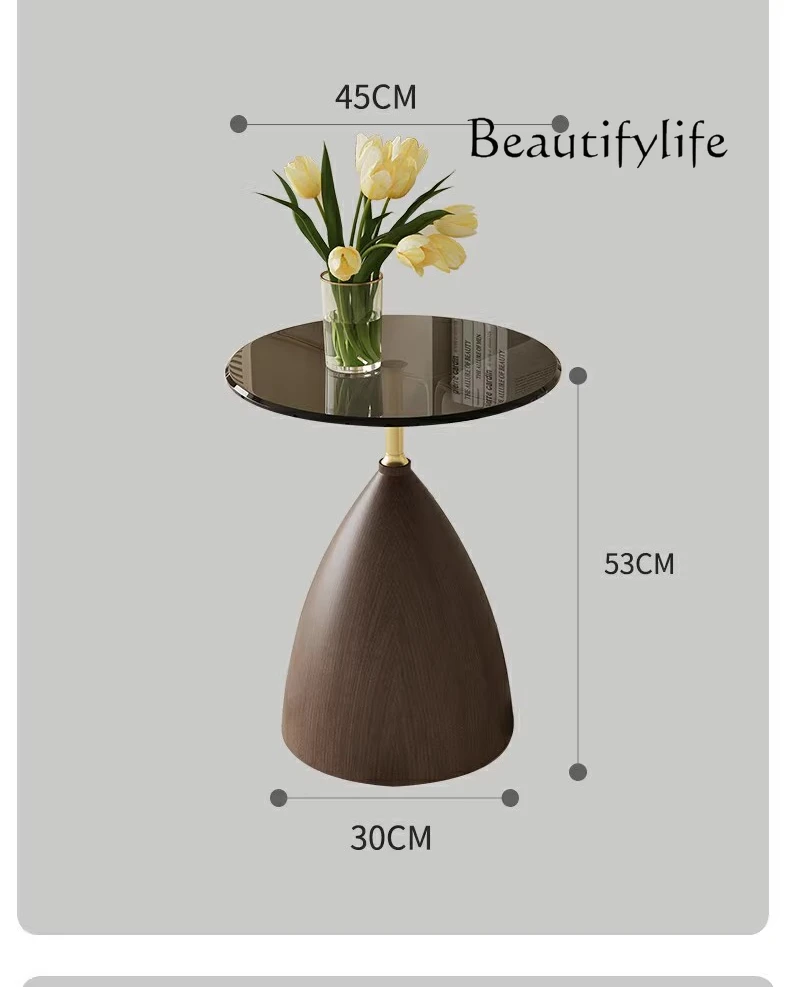 Light luxury sofa storage modern simple living room home small tea table creative glass round retro
Light luxury sofa storage modern simple living room home small tea table creative glass round retro