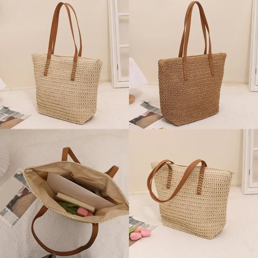 X90D Straw Woven Tote Bag for Women Hand-woven Shoulder Bag Vacation Bag-Beach-Bag
X90D Straw Woven Tote Bag for Women Hand-woven Shoulder Bag Vacation Bag-Beach-Bag