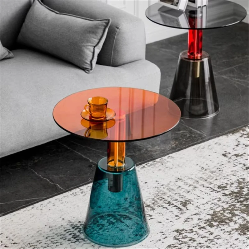 Designer glass round coffee table luxury red and green sofa decorative furniture
Designer glass round coffee table luxury red and green sofa decorative furniture