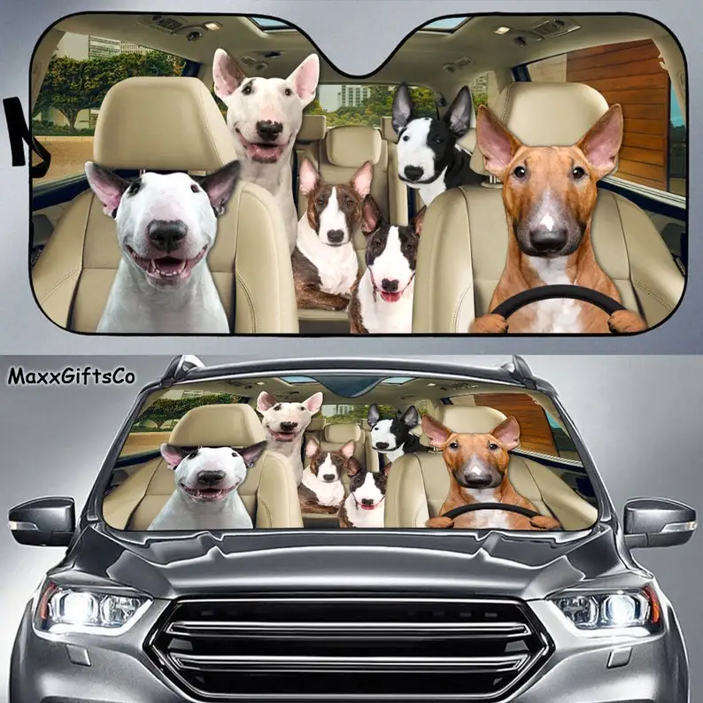 Автомобильный солнцезащитный козырек Bull Terrier для собак, семейный солнцезащитный козырек для Бультерьера, автомобильные аксессуары, подарок для любителей бультерьера
Автомобильный солнцезащитный козырек Bull Terrier для собак, семейный солнцезащитный козырек для Бультерьера, автомобильные аксессуары, подарок для любителей бультерьера