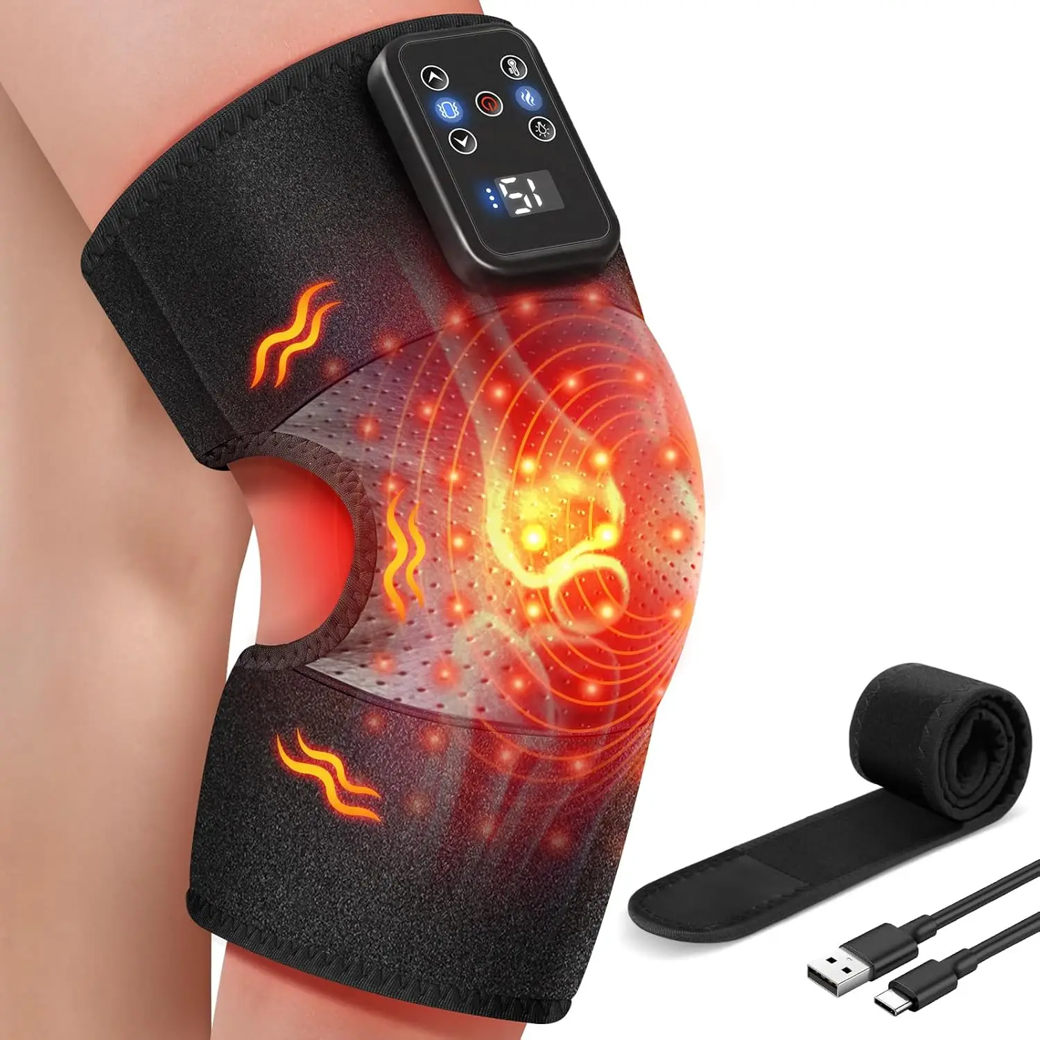 Red Light Therapy Knee Wrap with Vibration Massage, Cordless Heat Pain Relief for Joints, Ideal Gift
Red Light Therapy Knee Wrap with Vibration Massage, Cordless Heat Pain Relief for Joints, Ideal Gift