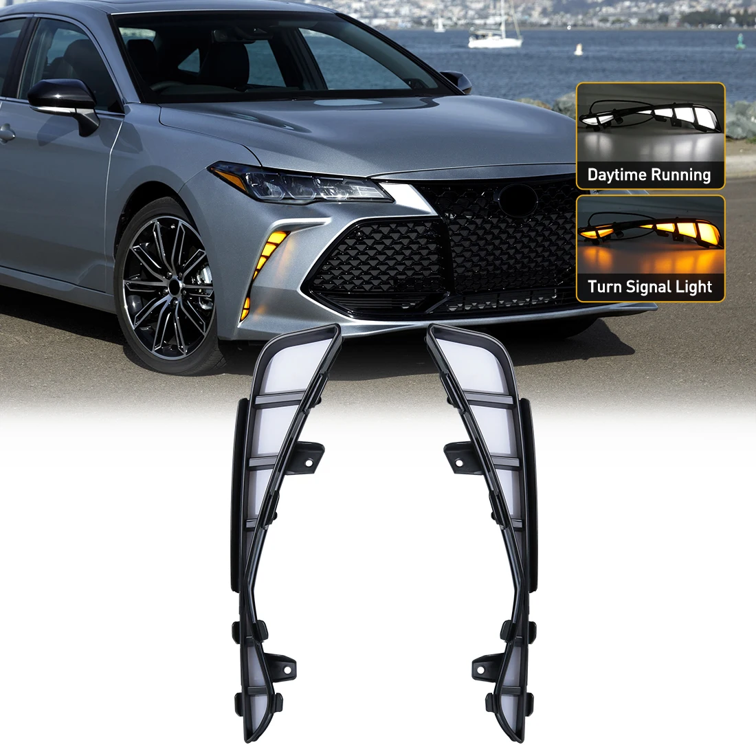 Светодиодные дневные ходовые огни для Toyota Avalon 2018-2020: белые ДХО, динамические указатели поворота, желтые противотуманные фары, аксессуары
Светодиодные дневные ходовые огни для Toyota Avalon 2018-2020: белые ДХО, динамические указатели поворота, желтые противотуманные фары, аксессуары