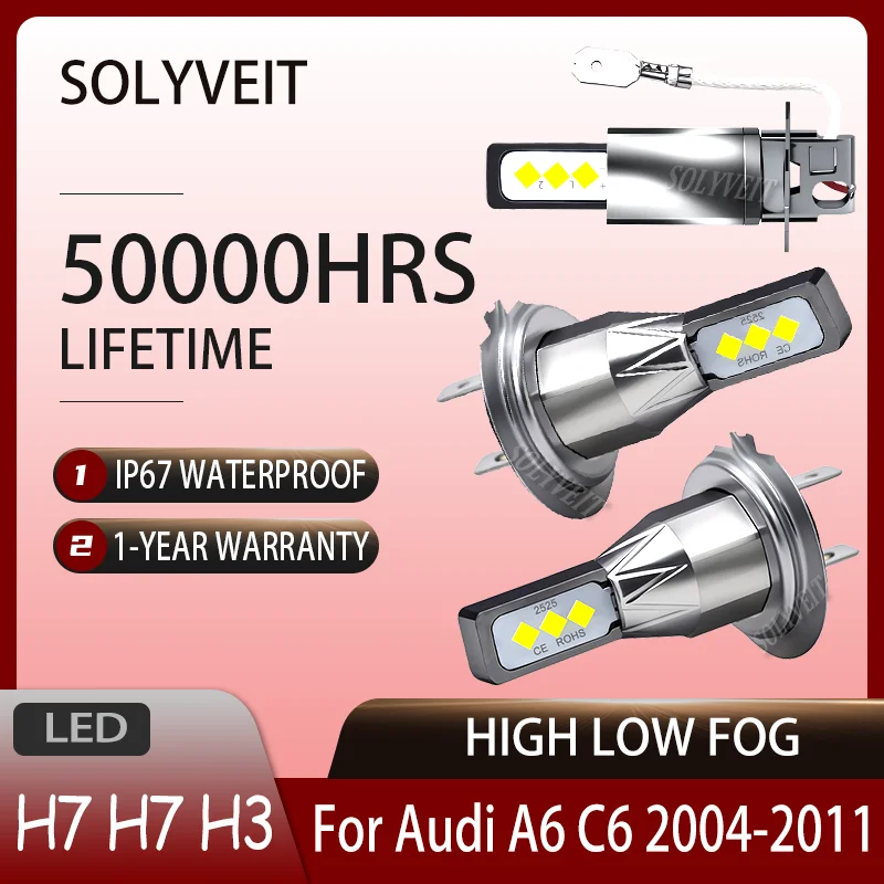 Direct Replacement Plug and Play H7 H7 H3 HIGH LOW FOG LED Headlights For Audi A6 C6 2004 2005 2006 2007 2008 2009 2010 2011
Direct Replacement Plug and Play H7 H7 H3 HIGH LOW FOG LED Headlights For Audi A6 C6 2004 2005 2006 2007 2008 2009 2010 2011