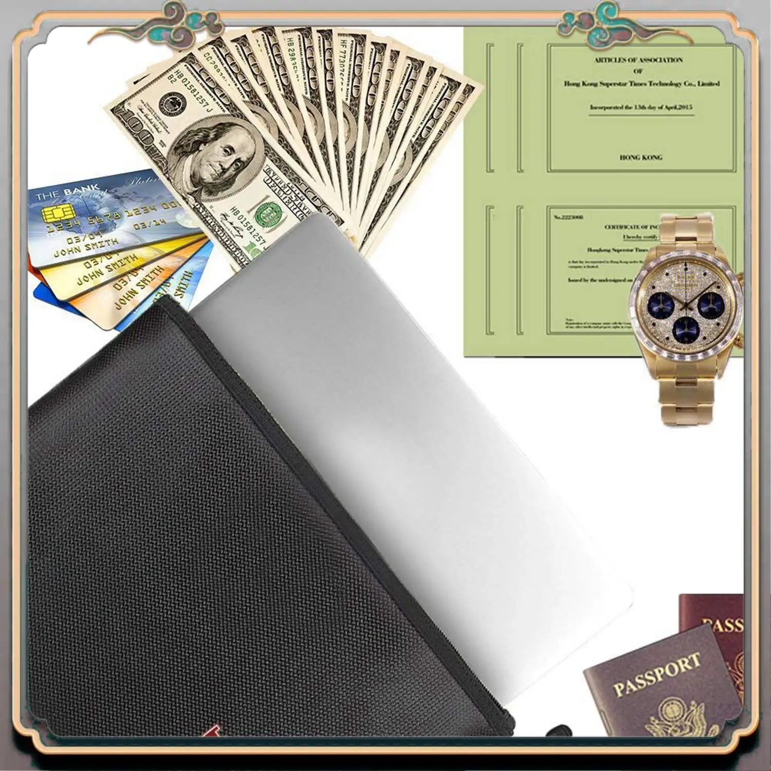 Durable 2 Pcs Fireproof Document Bags, A4 Size Waterproof And Fireproof Bag With Fireproof Zipper For Ipad, Money, Jewelry, Pass
Durable 2 Pcs Fireproof Document Bags, A4 Size Waterproof And Fireproof Bag With Fireproof Zipper For Ipad, Money, Jewelry, Pass