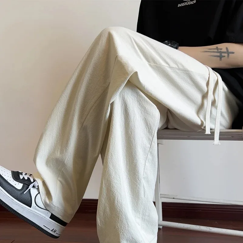 Summer Thin New Casual Men's Cotton Linen Pants Loose Straight Wide Leg Trousers Trendy
Summer Thin New Casual Men's Cotton Linen Pants Loose Straight Wide Leg Trousers Trendy