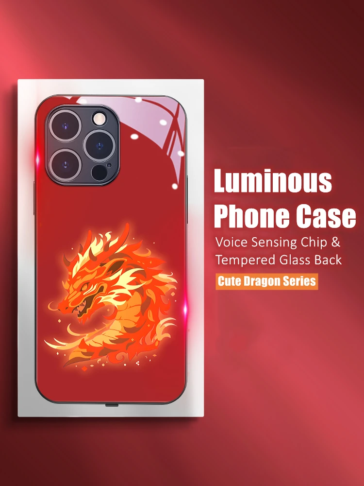 Lunar New Year Fashion Dragon LED Light Glowing Luminous Phone Case for iPhone 11 12 13 14 15 X Xs Xr Mini Pro Max Plus Cover
Lunar New Year Fashion Dragon LED Light Glowing Luminous Phone Case for iPhone 11 12 13 14 15 X Xs Xr Mini Pro Max Plus Cover