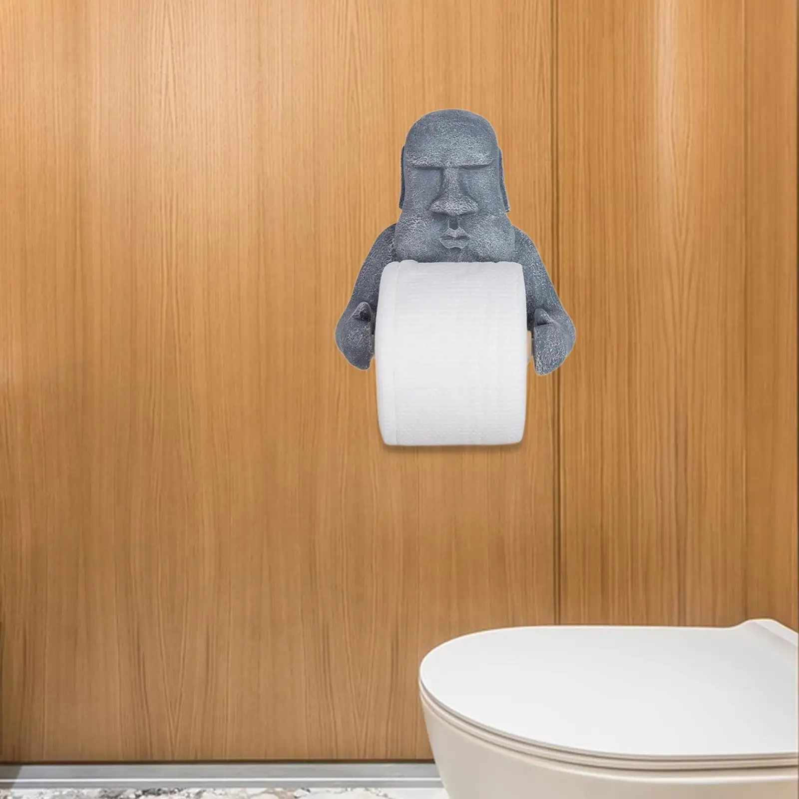 Moai Statue Toilet Paper Holder Modern Organization Bathroom Decor Easter Island Moai Figurine for Washroom Office Hotel Home
Moai Statue Toilet Paper Holder Modern Organization Bathroom Decor Easter Island Moai Figurine for Washroom Office Hotel Home