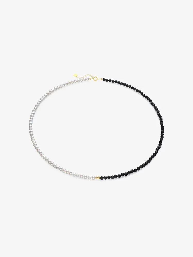 Pure 18K Gold Necklace Natural black spinel Natural freshwater pearl Fine Jewelry Party Wedding Gift For Women
Pure 18K Gold Necklace Natural black spinel Natural freshwater pearl Fine Jewelry Party Wedding Gift For Women