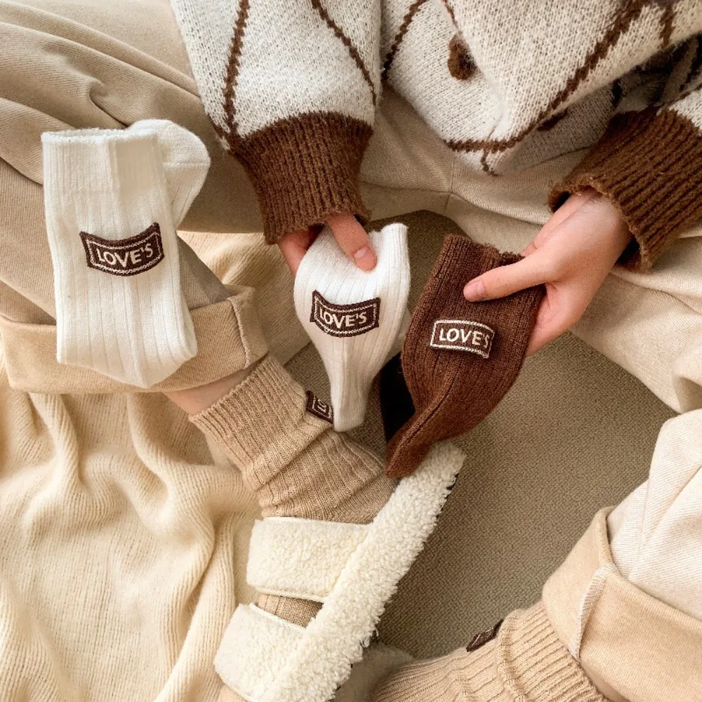 Fashion Middle Tube Mid-Tube Socks Keep Warm Solid Color Snow Boot Socks Cloth Label Knitted Socks Autumn
Fashion Middle Tube Mid-Tube Socks Keep Warm Solid Color Snow Boot Socks Cloth Label Knitted Socks Autumn