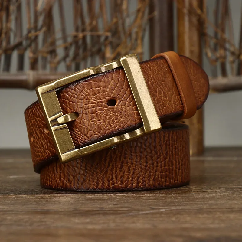 3.8CM Retro Cowboy Belt Genuine Leather Belt Men Heavy Copper Buckle Belt For Jeans Men Waist
3.8CM Retro Cowboy Belt Genuine Leather Belt Men Heavy Copper Buckle Belt For Jeans Men Waist