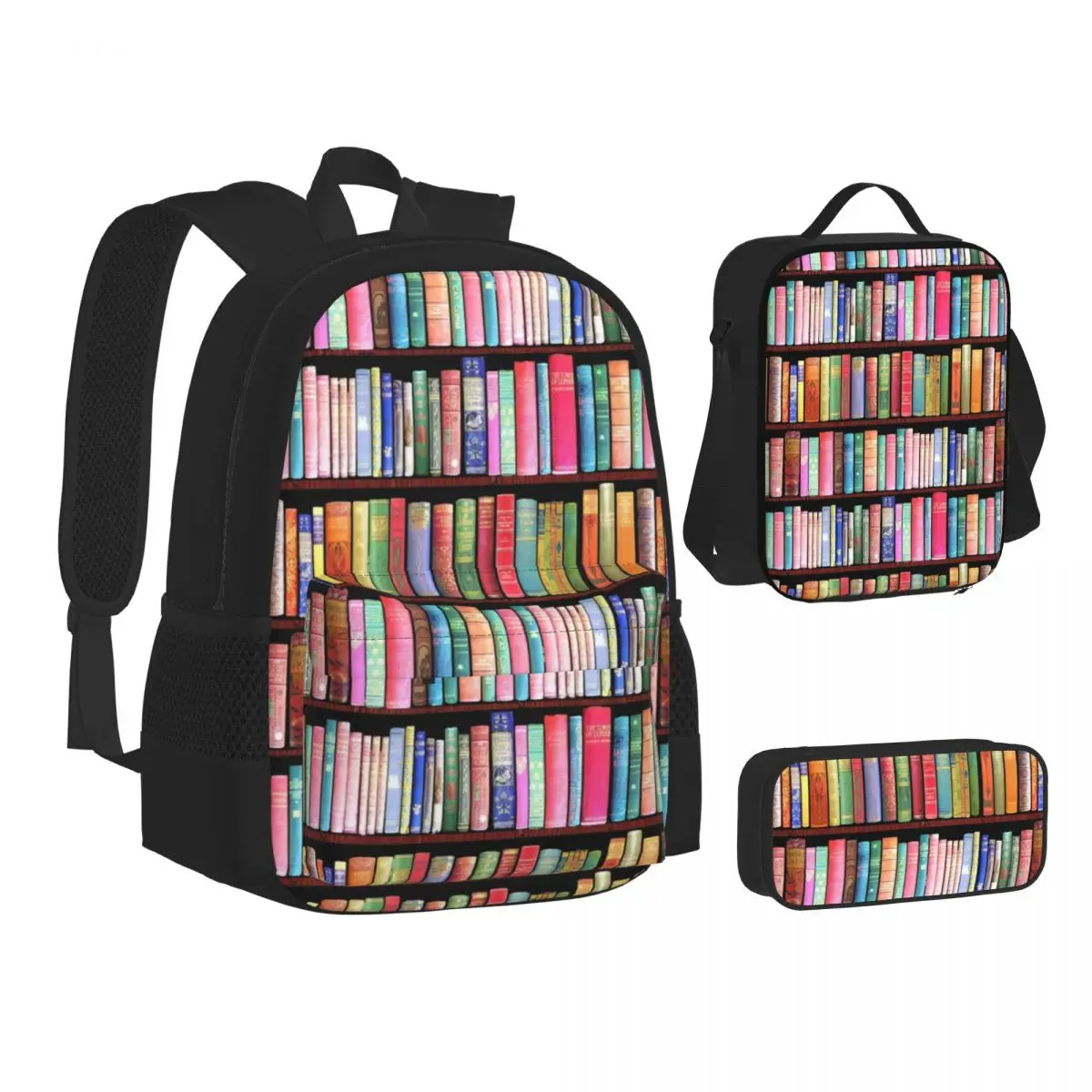 Bookworm Antique Book Library, Vintage Book Shelf Backpacks Bookbag School Bags Rucksack Lunch Bag Pen Bag Three-Piece Set
Bookworm Antique Book Library, Vintage Book Shelf Backpacks Bookbag School Bags Rucksack Lunch Bag Pen Bag Three-Piece Set