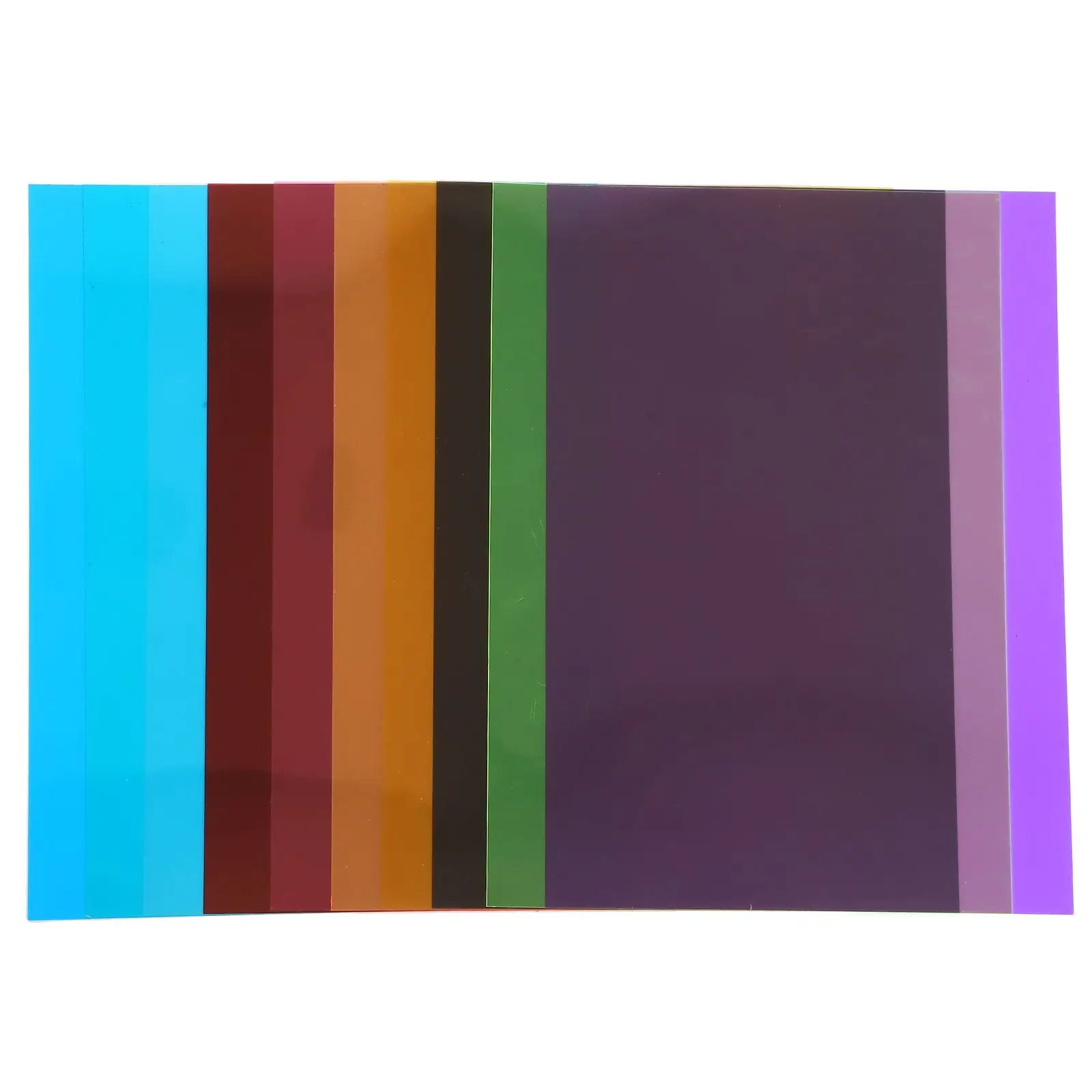 10Pcs PVC Sheets 03x210x297mm Transparent Colorful Gel Filters for Lighting Photo Stage DJ Theater Party Colored Overlays
10Pcs PVC Sheets 03x210x297mm Transparent Colorful Gel Filters for Lighting Photo Stage DJ Theater Party Colored Overlays