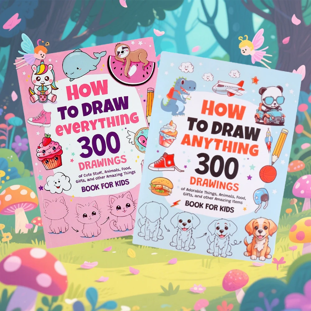 Teaches you how to draw anything - 300 adorable step-by-step drawings, perfect for creative writing and coloring
Teaches you how to draw anything - 300 adorable step-by-step drawings, perfect for creative writing and coloring
