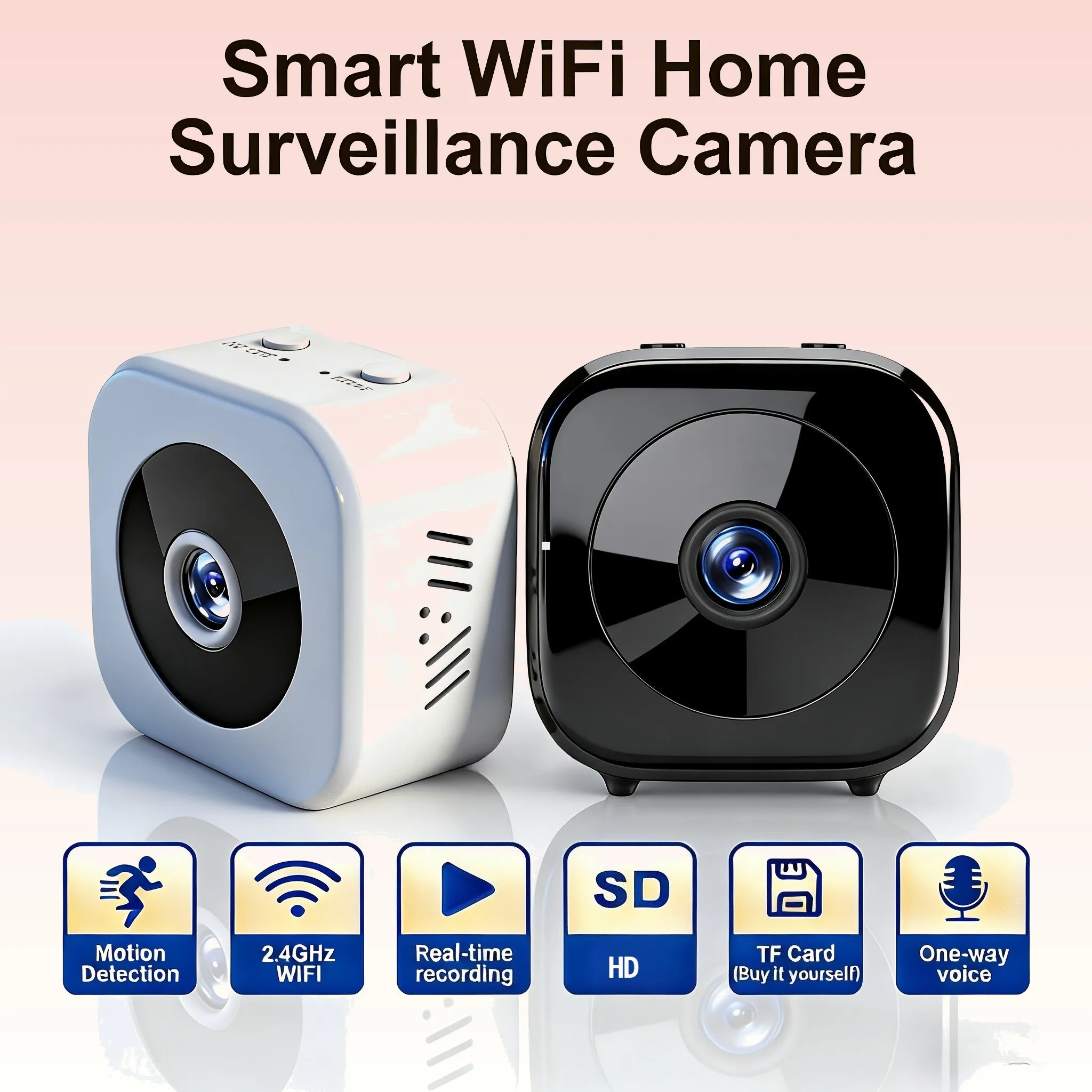 Mini HD WiFi Smart Security Camera Indoor Wireless Nanny Cam Voice Recorder
Mini HD WiFi Smart Security Camera Indoor Wireless Nanny Cam Voice Recorder