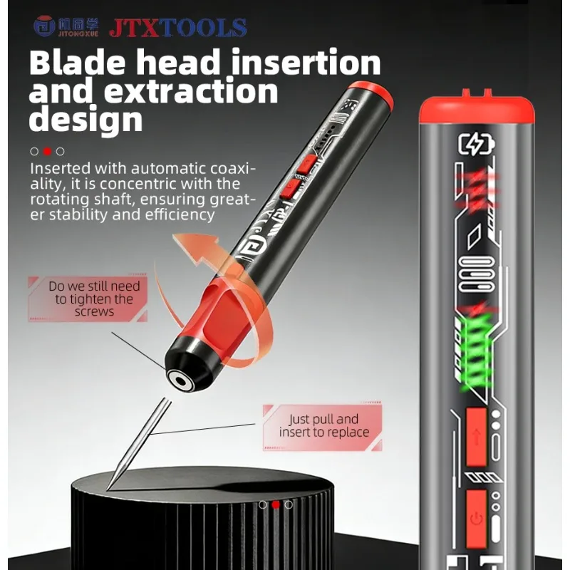 JTX GP-1 Quick-release Electric Grinder Pen Type-C Charging Overload Protection for Phone PCB IC Grinding & Polishing Repair
JTX GP-1 Quick-release Electric Grinder Pen Type-C Charging Overload Protection for Phone PCB IC Grinding & Polishing Repair