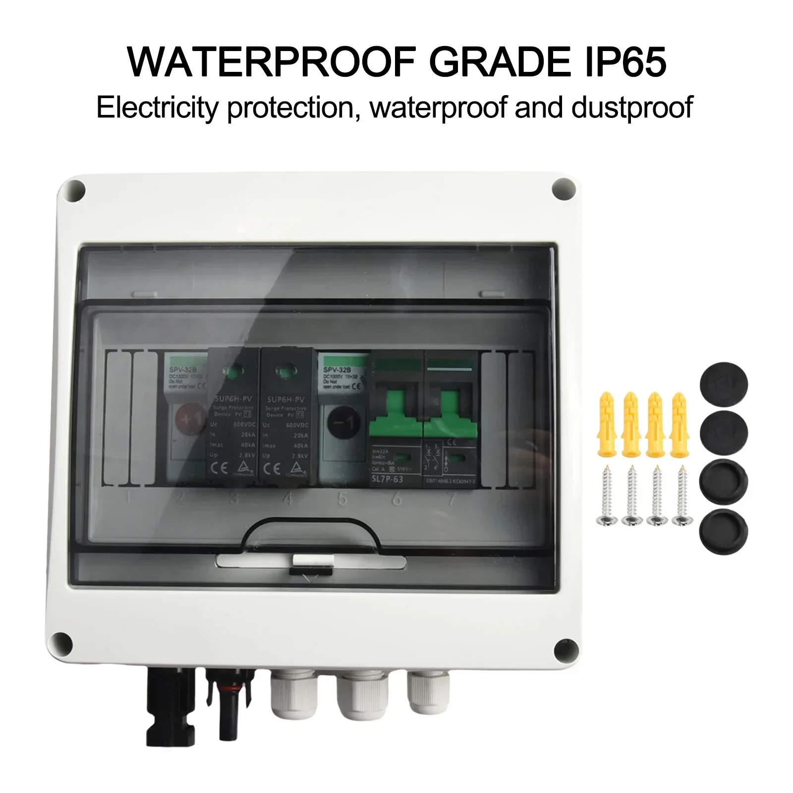 DC Fuse PV Combiner Box For Residential Rooftop 550V For PV Plants IP65 Protection Replacement Waterproof Practical
DC Fuse PV Combiner Box For Residential Rooftop 550V For PV Plants IP65 Protection Replacement Waterproof Practical