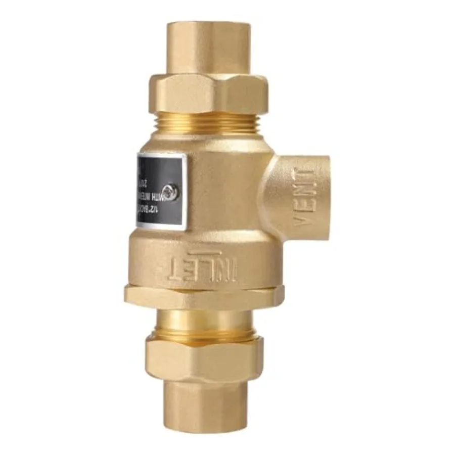 1/2" 9D-M3 Brass Backflow Preventer, 1/2 Inch Dual Check Valve with Intermediate Atmospheric Vent, 1/2 Back Flow Preventer Valv
1/2" 9D-M3 Brass Backflow Preventer, 1/2 Inch Dual Check Valve with Intermediate Atmospheric Vent, 1/2 Back Flow Preventer Valv