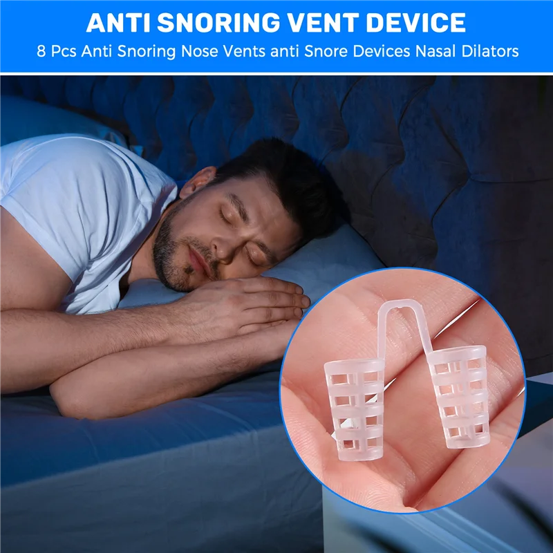 A93Z 8 Pcs Anti Snoring Nose Vents Anti Snore Devices Nasal Dilators Easy Sleep Solution Breathing Aids To Heavy Congestion Reli
A93Z 8 Pcs Anti Snoring Nose Vents Anti Snore Devices Nasal Dilators Easy Sleep Solution Breathing Aids To Heavy Congestion Reli