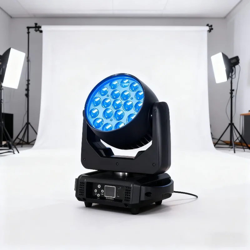 Профессиональный сценический светильник 19X15W RGBW 4 в 1 с подвижной головкой, светильник для пчелиного глаза, прожектор с зумом, 350 Вт, сценический светильник с управлением DMX 
Профессиональный сценический светильник 19X15W RGBW 4 в 1 с подвижной головкой, светильник для пчелиного глаза, прожектор с зумом, 350 Вт, сценический светильник с управлением DMX