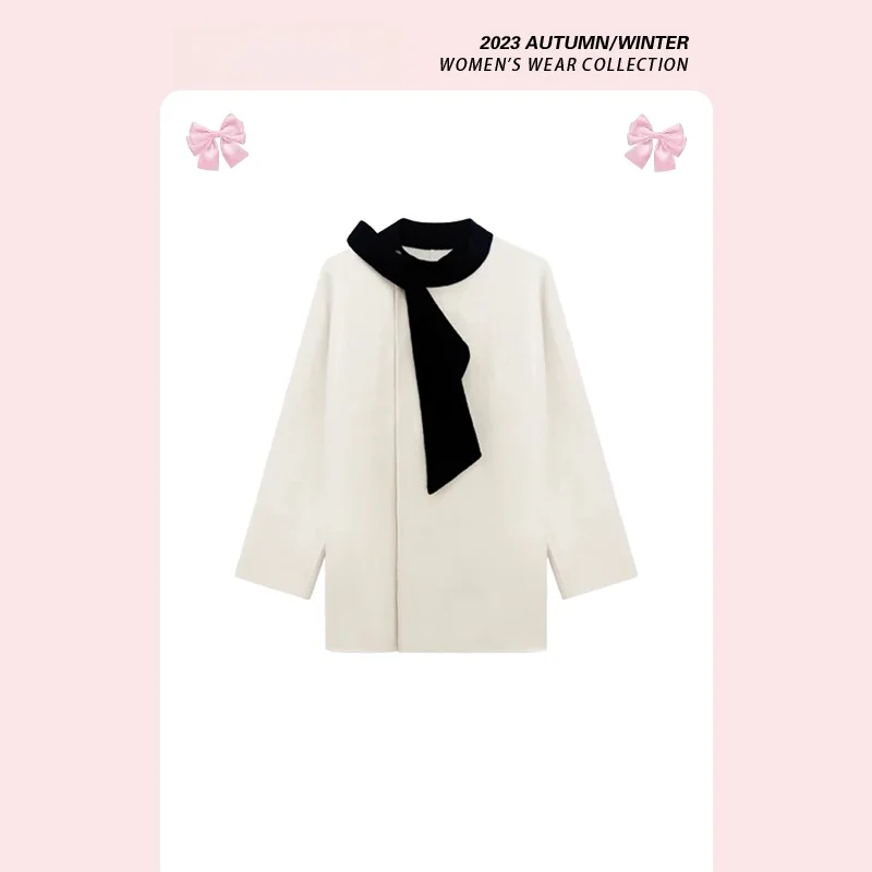 OERALCIS Lady's Bow Tie Coat Women's Autumn Winter Vintage High-End Feeling Outerwear Elegant Commute Style Long Sleeve
OERALCIS Lady's Bow Tie Coat Women's Autumn Winter Vintage High-End Feeling Outerwear Elegant Commute Style Long Sleeve