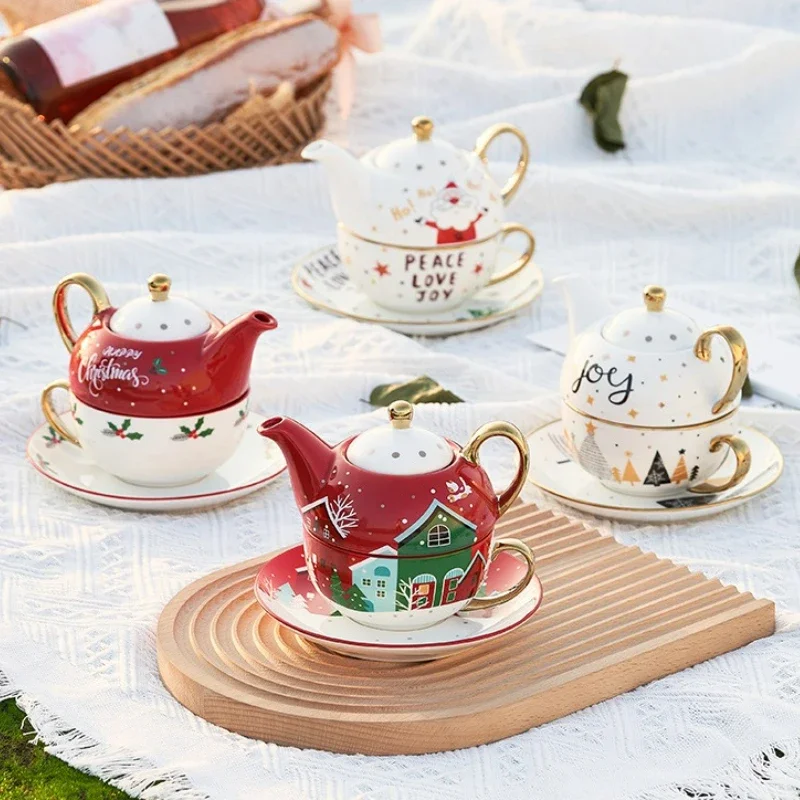 Christmas Ceramic Teapot Cup Teaware Set Home Floral Tea Pot Nordic Style Coffee Cup with Lid Cartoon Cute Ceramic Mug Tea Cup
Christmas Ceramic Teapot Cup Teaware Set Home Floral Tea Pot Nordic Style Coffee Cup with Lid Cartoon Cute Ceramic Mug Tea Cup