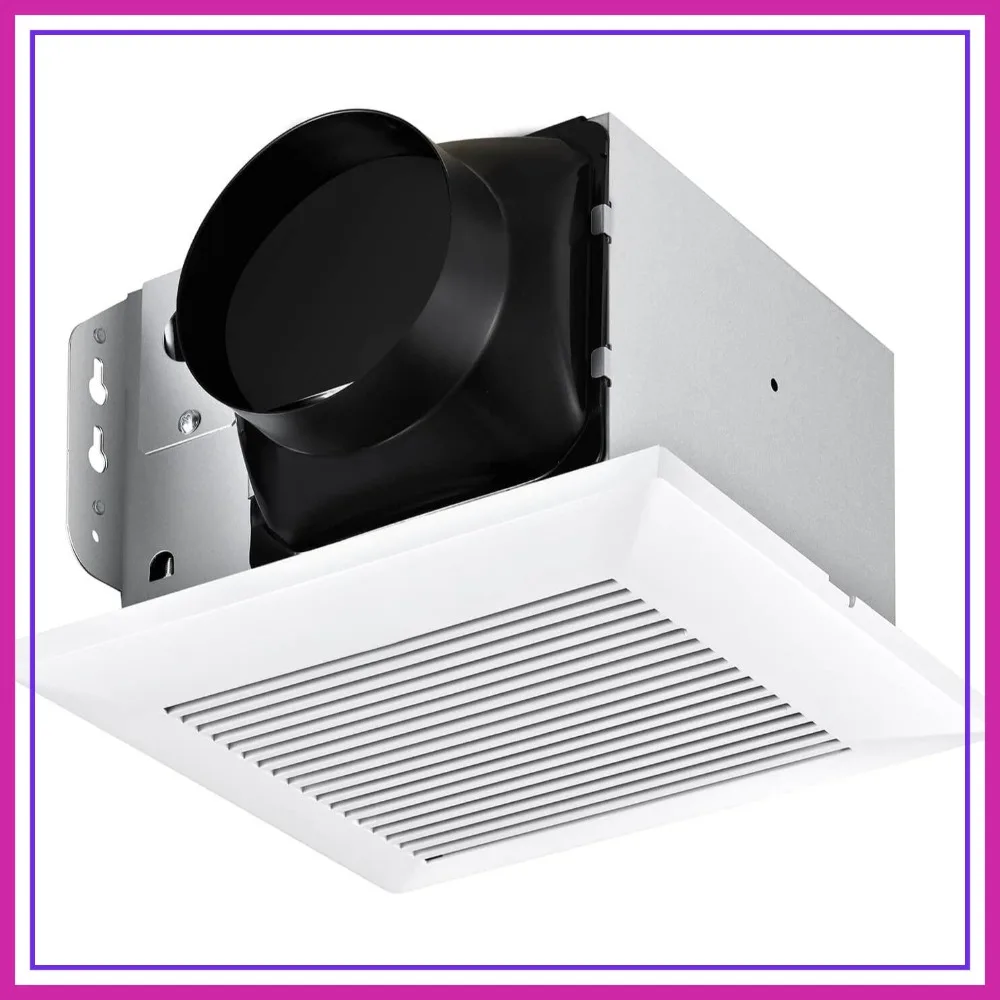 Quiet 110 CFM Bathroom Exhaust Fan with Metal Housing, Energy-Saving Ceiling Ventilation, White Grille
Quiet 110 CFM Bathroom Exhaust Fan with Metal Housing, Energy-Saving Ceiling Ventilation, White Grille
