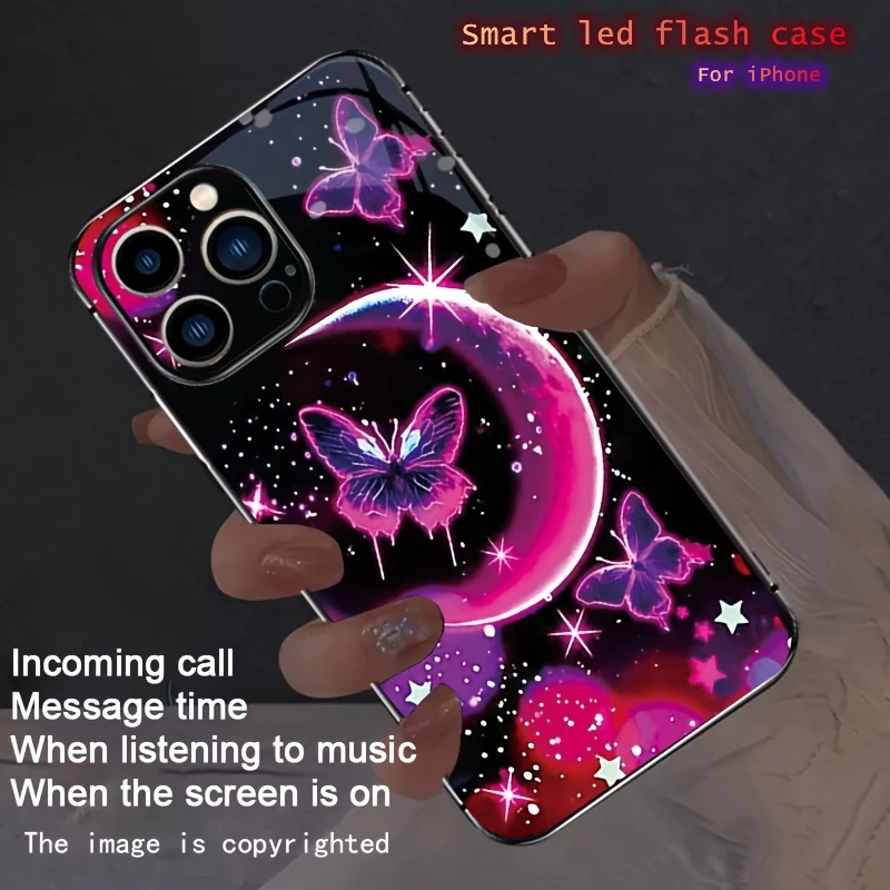Starry Butterfly LED Flash Girl Phone Case For iPhone 17 16 15 14 13 12 11 Pro Max Lens Film Light Glow Protective Cover
Starry Butterfly LED Flash Girl Phone Case For iPhone 17 16 15 14 13 12 11 Pro Max Lens Film Light Glow Protective Cover