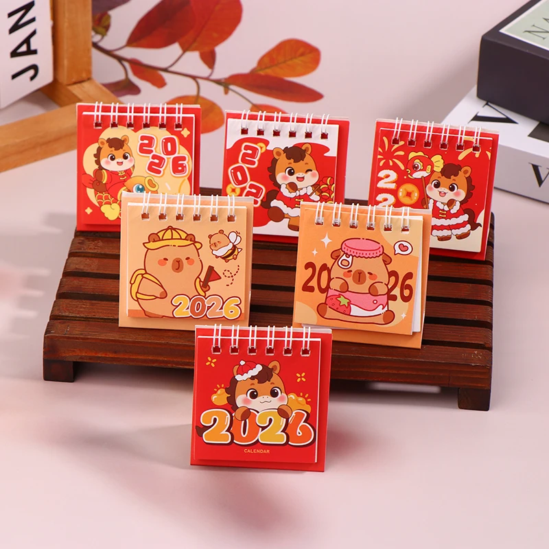 2026 Cute Capybara Horse Desktop Calendar Mini Portable Coil Calendar Books Girlish Heart Time Management Desk Decorations
2026 Cute Capybara Horse Desktop Calendar Mini Portable Coil Calendar Books Girlish Heart Time Management Desk Decorations